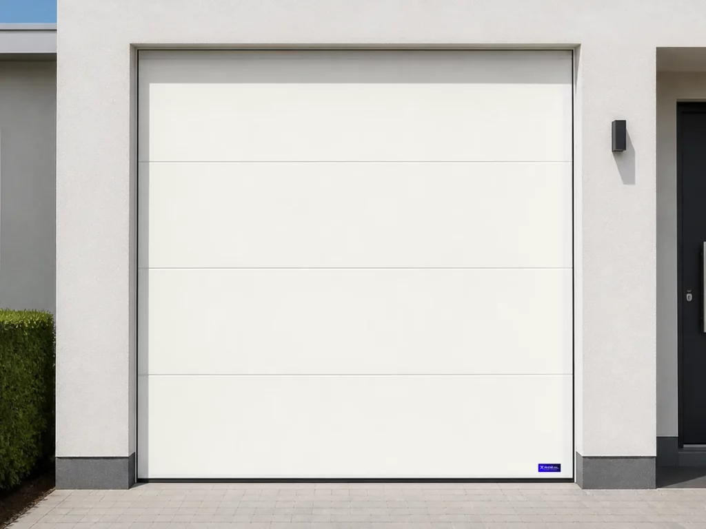 Porte de garage sectionnelle, blanc pur RAL 9016