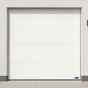 Porte de garage sectionnelle, blanc pur RAL 9016