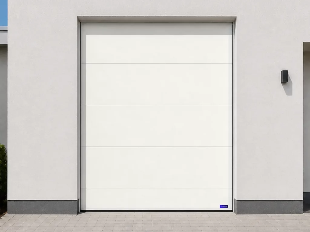 Porte de garage sectionnelle, blanc pur RAL 9016