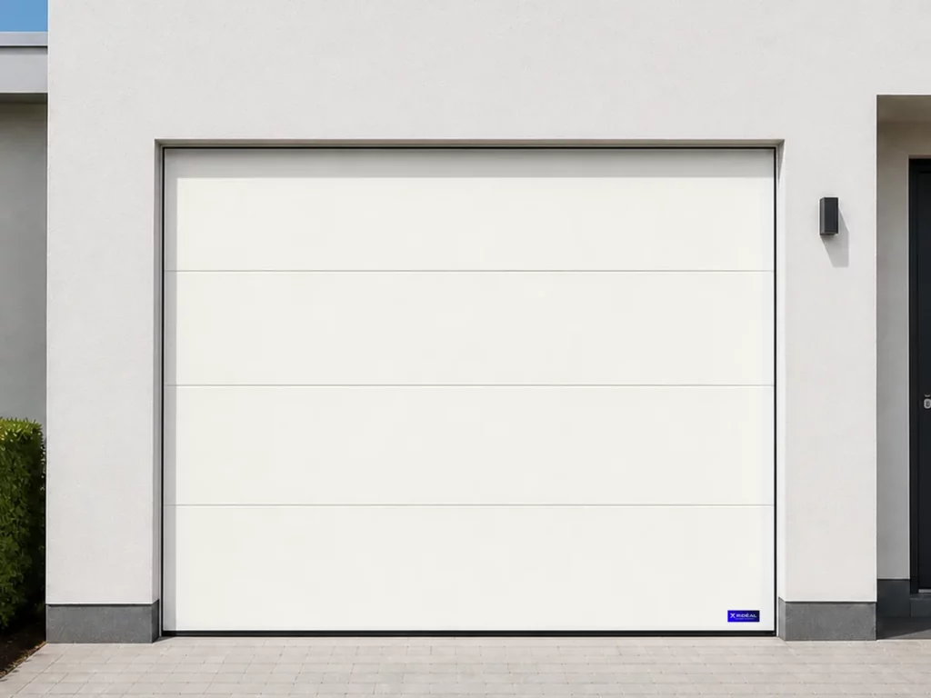 Porte de garage sectionnelle, blanc pur RAL 9016