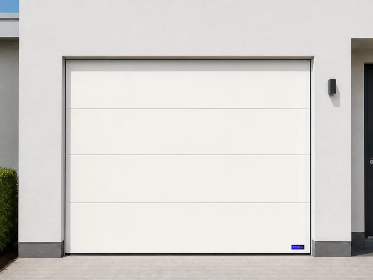 Porte de garage sectionnelle, blanc pur RAL 9016