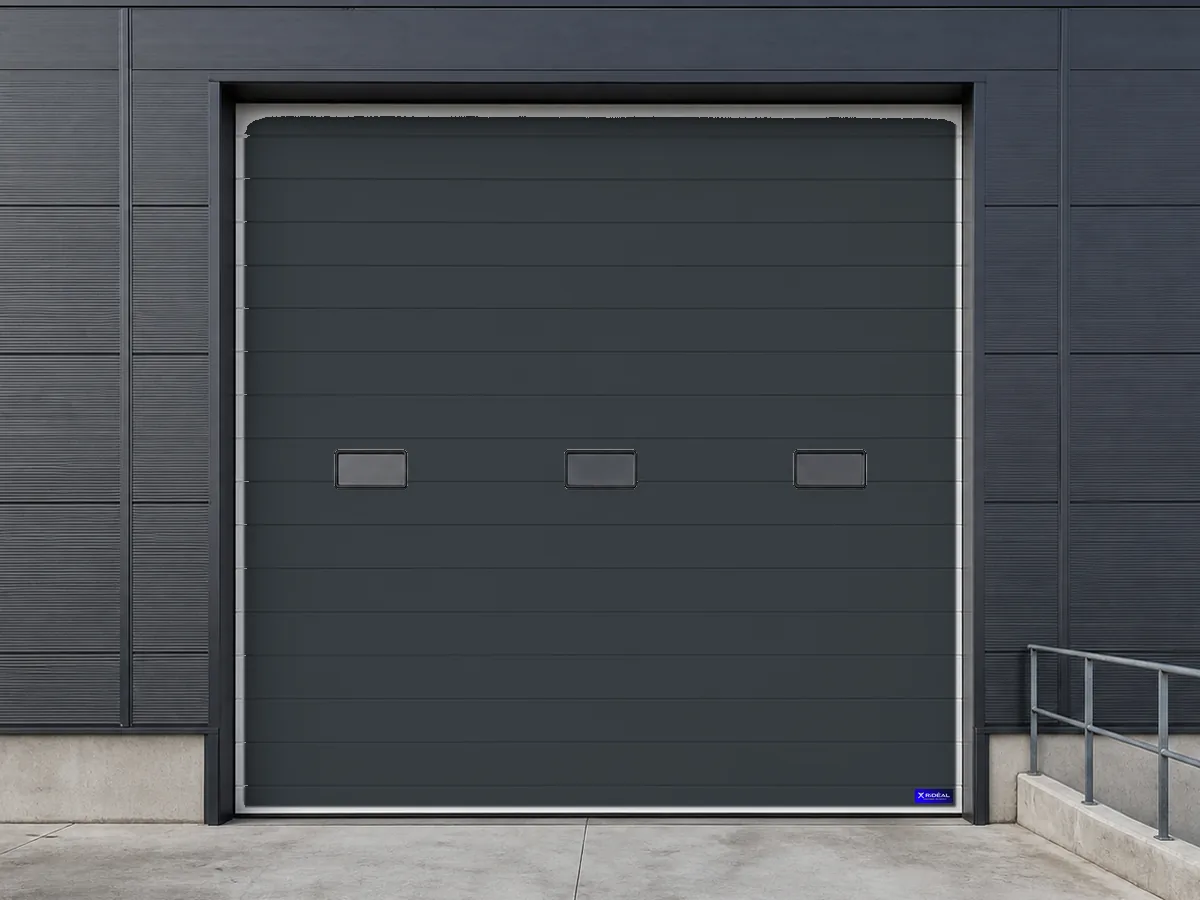 Porte sectionnelle industrielle hublots 4500x4500