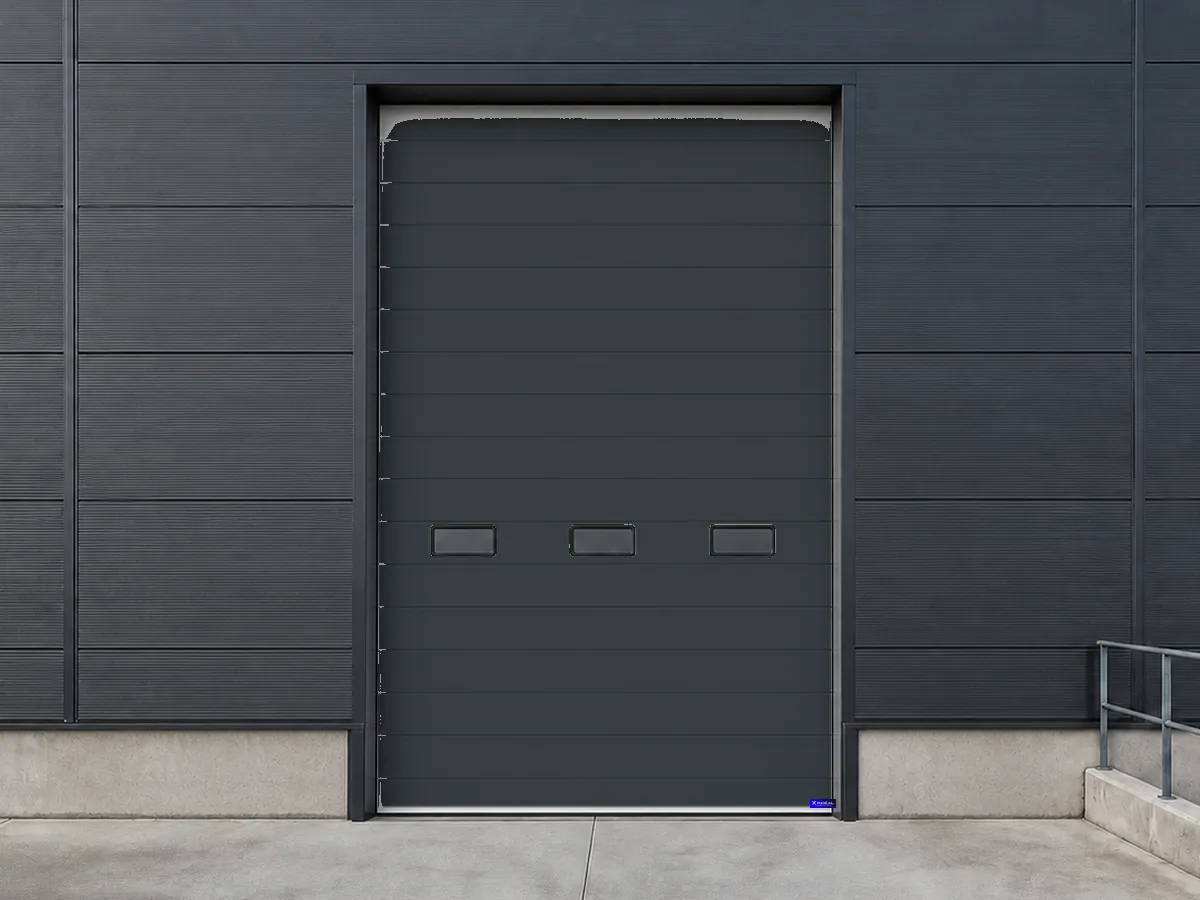Porte sectionnelle industrielle hublots 4000x5000