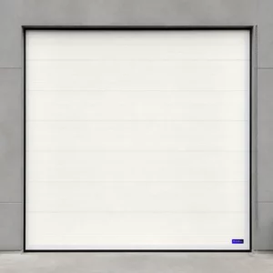 Porte sectionnelle industrielle à manœuvre manuelle, blanc pur RAL 9016