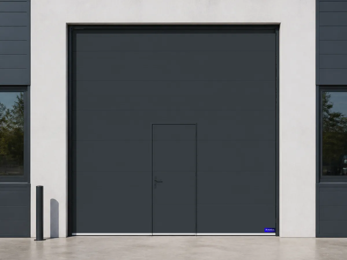 Porte sectionnelle industrielle portillon 4000x4500