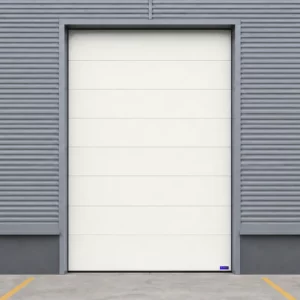 Porte sectionnelle industrielle, blanc pur RAL 9016