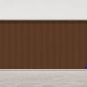 Illustration : Porte de garage avec digicode — Chêne foncé — format panoramique